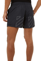 Diagonal Stripe Swim Shorts